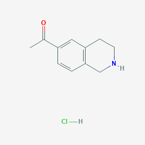 molecular formula C11H14ClNO B3376582 1-(1,2,3,4-Tetrahydroisoquinolin-6-yl)ethanone hydrochloride CAS No. 1211876-16-2