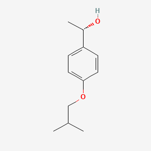 molecular formula C12H18O2 B3376610 (1S)-1-[4-(2-methylpropoxy)phenyl]ethan-1-ol CAS No. 1212415-10-5