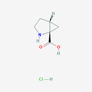 molecular formula C6H10ClNO2 B3376617 (1S,5R)-2-azabicyclo[3.1.0]hexane-1-carboxylic acid hydrochloride CAS No. 1212477-19-4