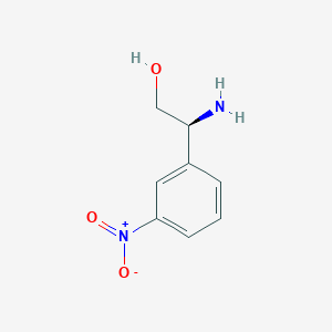 molecular formula C8H10N2O3 B3376622 (S)-2-Amino-2-(3-nitrophenyl)ethan-1-ol CAS No. 1212818-54-6