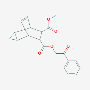 molecular formula C20H20O5 B337666 6-Methyl 7-(2-oxo-2-phenylethyl) tricyclo[3.2.2.0~2,4~]non-8-ene-6,7-dicarboxylate 