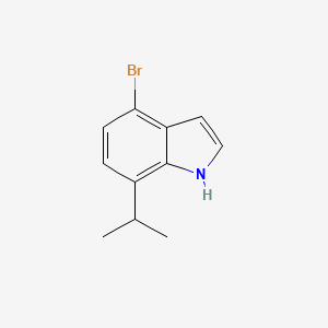 molecular formula C11H12BrN B3376664 1H-Indole, 4-bromo-7-(1-methylethyl)- CAS No. 1219741-52-2
