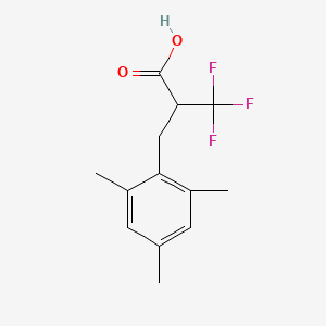 molecular formula C13H15F3O2 B3376672 3,3,3-Trifluoro-2-[(2,4,6-trimethylphenyl)methyl]propanoic acid CAS No. 1219921-41-1