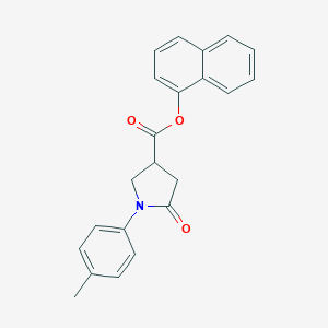 molecular formula C22H19NO3 B337670 Naphthalen-1-yl 1-(4-methylphenyl)-5-oxopyrrolidine-3-carboxylate 