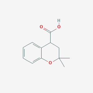 molecular formula C12H14O3 B3376701 2,2-dimethyl-3,4-dihydro-2H-1-benzopyran-4-carboxylic acid CAS No. 1225503-10-5