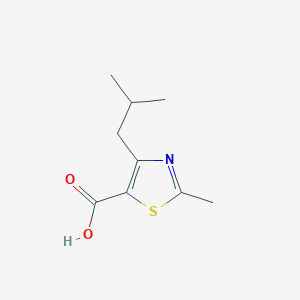 molecular formula C9H13NO2S B3376703 2-Methyl-4-(2-methylpropyl)-1,3-thiazole-5-carboxylic acid CAS No. 1226165-44-1