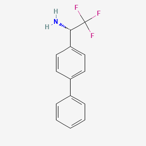 molecular formula C14H12F3N B3376718 (1S)-2,2,2-Trifluoro-1-(4-phenylphenyl)ethylamine CAS No. 1228568-45-3