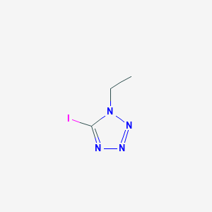 molecular formula C3H5IN4 B3376729 1H-Tetrazole, 1-ethyl-5-iodo- CAS No. 123366-50-7