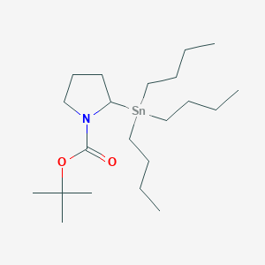 molecular formula C21H43NO2Sn B3376737 (S)-1-Boc-2-tributylstannanylpyrrolidine CAS No. 123387-67-7