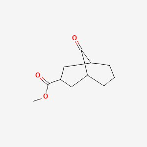 molecular formula C11H16O3 B3376749 Methyl 9-oxobicyclo[3.3.1]nonane-3-carboxylate CAS No. 123405-97-0