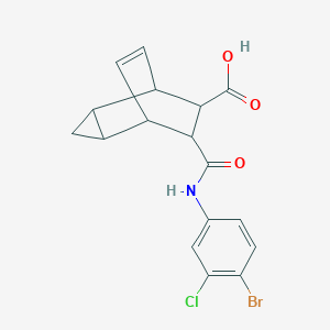 7-[(4-Bromo-3-chloroanilino)carbonyl]tricyclo[3.2.2.0~2,4~]non-8-ene-6-carboxylic acid