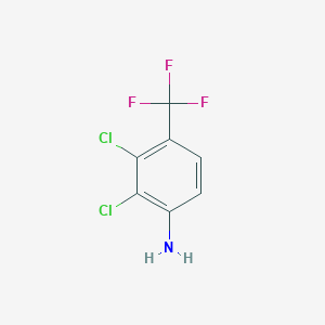 molecular formula C7H4Cl2F3N B3376777 2,3-Dichloro-4-(trifluoromethyl)aniline CAS No. 123973-30-8