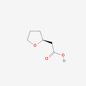 molecular formula C6H10O3 B3376780 2-[(2S)-oxolan-2-yl]acetic acid CAS No. 1240504-10-2