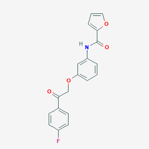 molecular formula C19H14FNO4 B337680 N-{3-[2-(4-fluorophenyl)-2-oxoethoxy]phenyl}-2-furamide 
