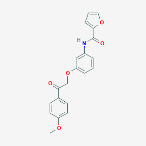 molecular formula C20H17NO5 B337681 N-{3-[2-(4-methoxyphenyl)-2-oxoethoxy]phenyl}-2-furamide 