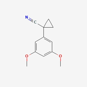 molecular formula C12H13NO2 B3376818 1-(3,5-Dimethoxyphenyl)cyclopropanecarbonitrile CAS No. 124276-97-7
