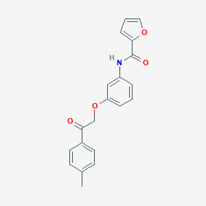 molecular formula C20H17NO4 B337682 N-{3-[2-(4-methylphenyl)-2-oxoethoxy]phenyl}-2-furamide 