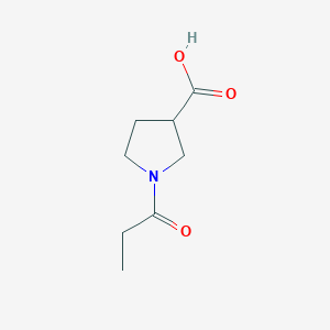 molecular formula C8H13NO3 B3376822 1-Propanoylpyrrolidine-3-carboxylic acid CAS No. 1245614-91-8