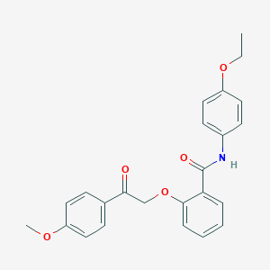 molecular formula C24H23NO5 B337683 N-(4-ethoxyphenyl)-2-[2-(4-methoxyphenyl)-2-oxoethoxy]benzamide 