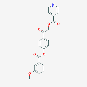 2-{4-[(3-Methoxybenzoyl)oxy]phenyl}-2-oxoethyl isonicotinate