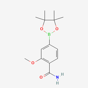 2-Methoxy-4-(4,4,5,5-tetramethyl-1,3,2-dioxaborolan-2-yl)benzamide