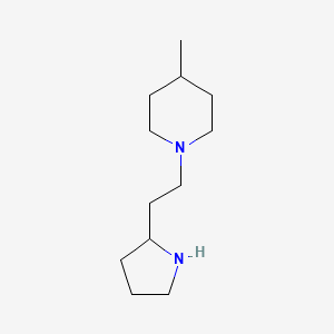 4-Methyl-1-[2-(pyrrolidin-2-YL)ethyl]piperidine