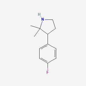3-(4-Fluorophenyl)-2,2-dimethylpyrrolidine