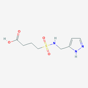 4-[(1H-pyrazol-3-ylmethyl)sulfamoyl]butanoic acid