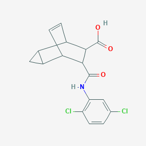 molecular formula C17H15Cl2NO3 B337691 7-[(2,5-Dichloroanilino)carbonyl]tricyclo[3.2.2.0~2,4~]non-8-ene-6-carboxylic acid 