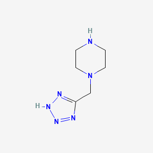 molecular formula C6H12N6 B3376928 1-[(1H-1,2,3,4-tetrazol-5-yl)methyl]piperazine CAS No. 1249154-10-6