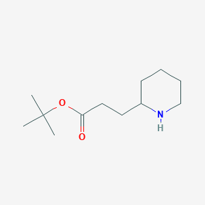 molecular formula C12H23NO2 B3376934 Tert-butyl 3-(piperidin-2-yl)propanoate CAS No. 1249196-03-9