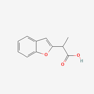 molecular formula C11H10O3 B3376955 2-(1-Benzofuran-2-yl)propanoic acid CAS No. 1249571-02-5