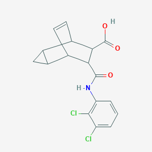 molecular formula C17H15Cl2NO3 B337696 7-[(2,3-Dichloroanilino)carbonyl]tricyclo[3.2.2.0~2,4~]non-8-ene-6-carboxylic acid 