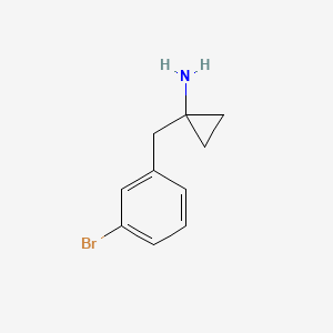 molecular formula C10H12BrN B3376970 1-[(3-Bromophenyl)methyl]cyclopropan-1-amine CAS No. 1249810-91-0