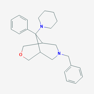molecular formula C25H32N2O B033770 7-Benzyl-9-phenyl-9-(piperidin-1-yl)-3-oxa-7-azabicyclo[3.3.1]nonane CAS No. 110466-16-5