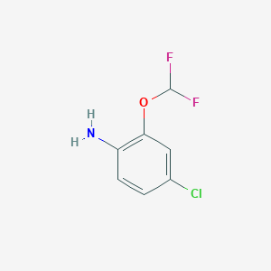 molecular formula C7H6ClF2NO B3377013 4-Chloro-2-(difluoromethoxy)aniline CAS No. 1250677-10-1