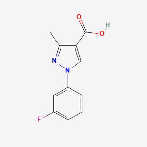 molecular formula C11H9FN2O2 B3377026 1-(3-fluorophenyl)-3-methyl-1H-pyrazole-4-carboxylic acid CAS No. 1250985-70-6