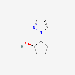 molecular formula C8H12N2O B3377043 (1R,2R)-2-(1H-pyrazol-1-yl)cyclopentan-1-ol CAS No. 1251925-18-4
