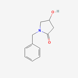 molecular formula C11H13NO2 B3377050 2-Pyrrolidinone, 4-hydroxy-1-(phenylmethyl)- CAS No. 125370-52-7