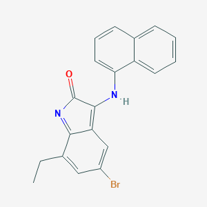 molecular formula C20H15BrN2O B337708 5-bromo-7-ethyl-3-(naphthalen-1-ylamino)indol-2-one 