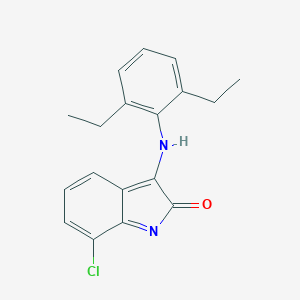 molecular formula C18H17ClN2O B337709 7-chloro-3-(2,6-diethylanilino)indol-2-one 