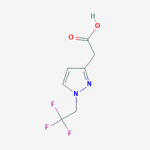 molecular formula C7H7F3N2O2 B3377099 [1-(2,2,2-trifluoroethyl)-1H-pyrazol-3-yl]acetic acid CAS No. 1260659-18-4