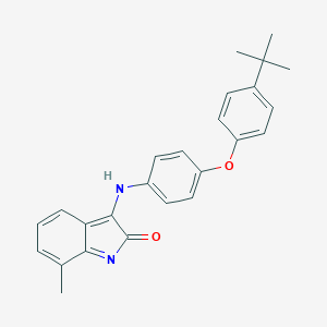 molecular formula C25H24N2O2 B337710 3-[4-(4-tert-butylphenoxy)anilino]-7-methylindol-2-one 