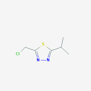 molecular formula C6H9ClN2S B3377106 2-(Chloromethyl)-5-(propan-2-yl)-1,3,4-thiadiazole CAS No. 1260670-84-5