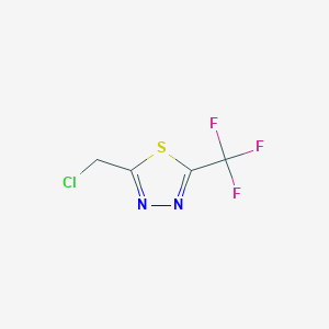 molecular formula C4H2ClF3N2S B3377111 2-(Chloromethyl)-5-(trifluoromethyl)-1,3,4-thiadiazole CAS No. 1260672-42-1