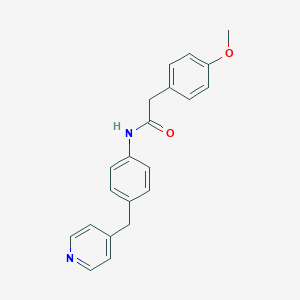molecular formula C21H20N2O2 B337714 2-(4-methoxyphenyl)-N-[4-(4-pyridinylmethyl)phenyl]acetamide 