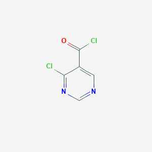 molecular formula C5H2Cl2N2O B3377149 4-Chloro-pyrimidine-5-carboxylic acid chloride CAS No. 1261494-35-2