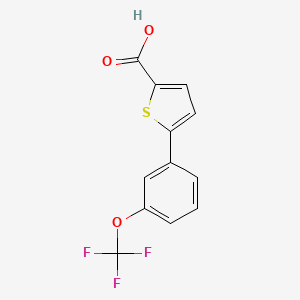 molecular formula C12H7F3O3S B3377172 5-[3-(Trifluoromethoxy)phenyl]thiophene-2-carboxylic acid CAS No. 1261747-75-4
