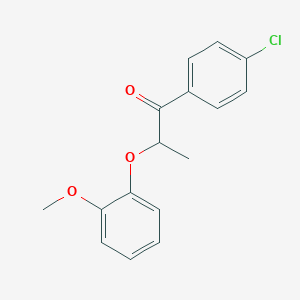 molecular formula C16H15ClO3 B337719 1-(4-Chlorophenyl)-2-(2-methoxyphenoxy)propan-1-one 