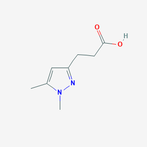molecular formula C8H12N2O2 B3377217 3-(1,5-dimethyl-1H-pyrazol-3-yl)propanoic acid CAS No. 1267133-90-3